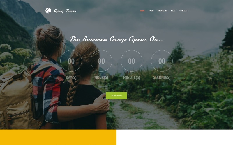 Адаптивный WordPress шаблон №63919 на тему летний лагерь