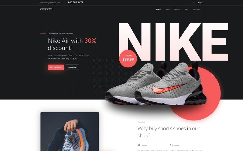 Адаптивный WooCommerce шаблон №76371 на тему спортивный магазин