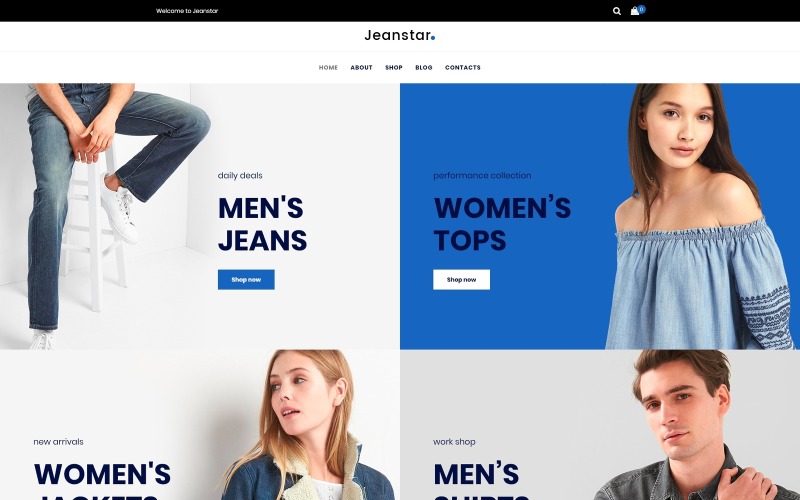 Адаптивный WooCommerce шаблон №71957 на тему модный магазин