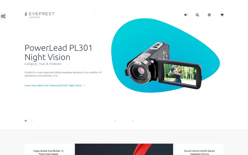 Адаптивный PrestaShop шаблон №62337 на тему магазин электроники