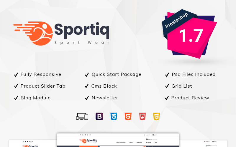Адаптивный PrestaShop шаблон №76385 на тему фитнес
