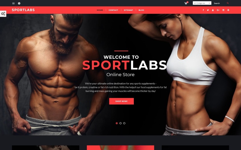 Адаптивный PrestaShop шаблон №64478 на тему спортивный зал