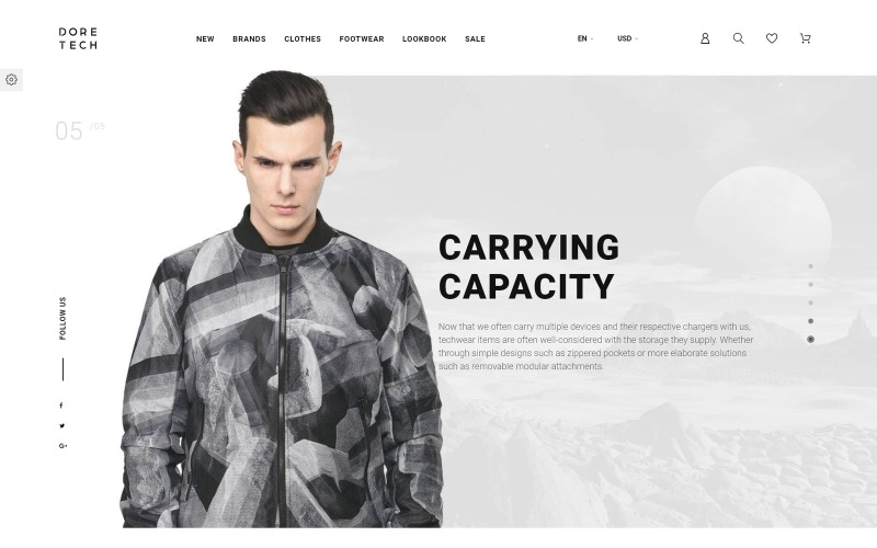 Адаптивный PrestaShop шаблон №64020 на тему модный магазин