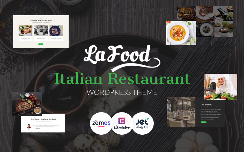 Адаптивный WordPress шаблон №62451 на тему итальянский ресторан