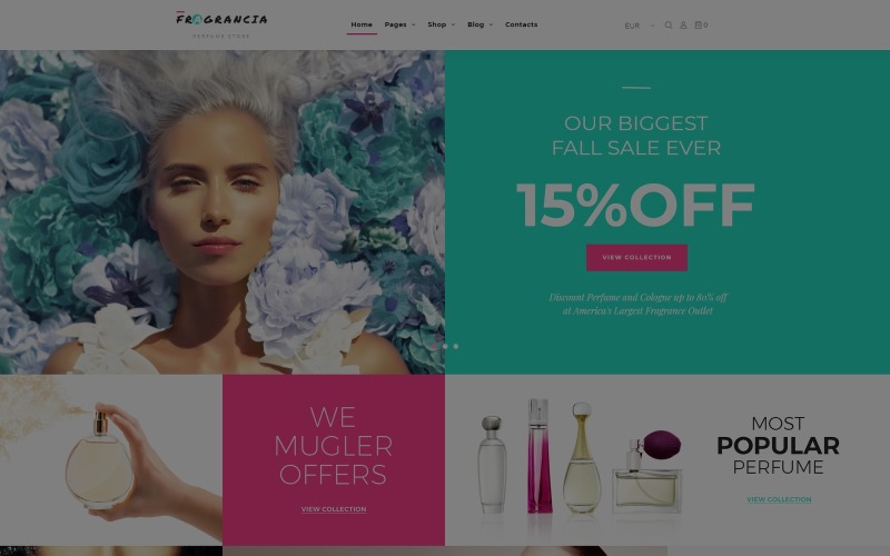 Адаптивный WooCommerce шаблон №68157 на тему мода