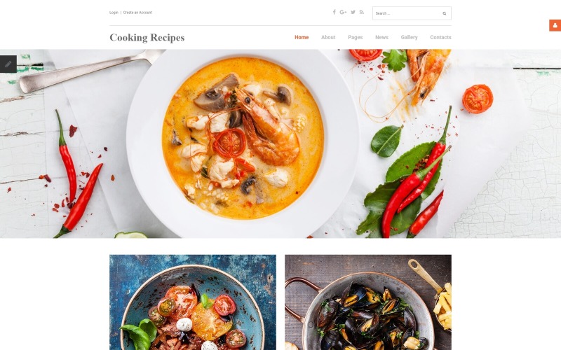 Адаптивный Joomla шаблон №62147 на тему кулинария