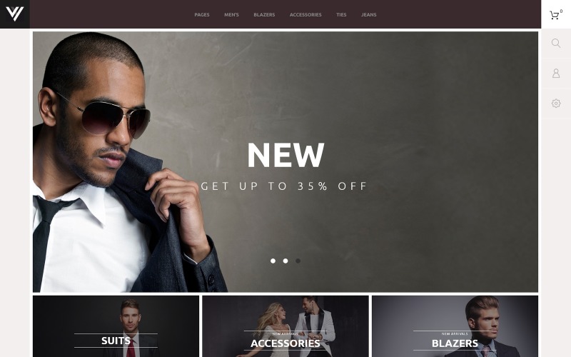 Адаптивный PrestaShop шаблон №66142 на тему мужская одежда