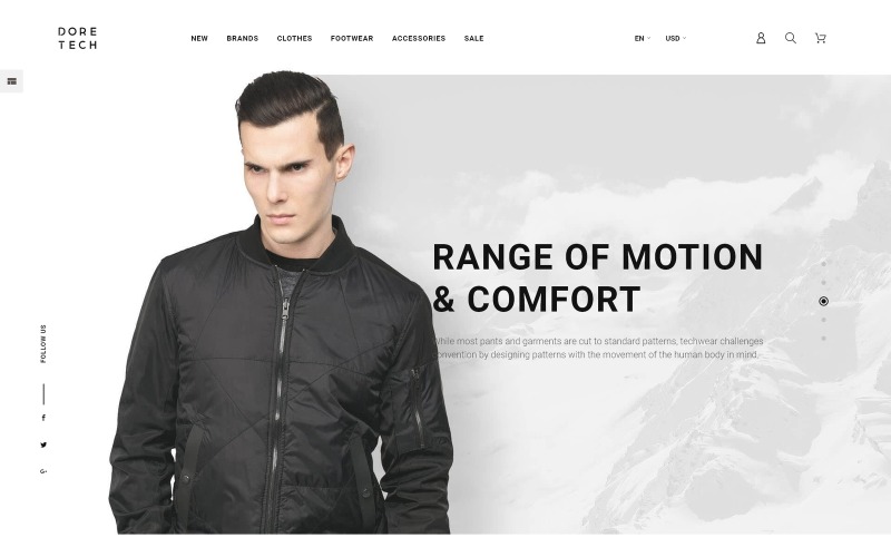 Адаптивный PrestaShop шаблон №67018 на тему магазин одежды