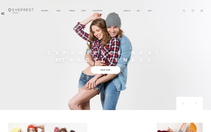 Адаптивный PrestaShop шаблон №62343 на тему мода