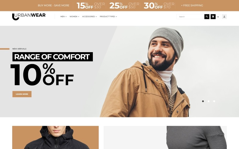 Magento тема №73724 на тему магазин футболок
