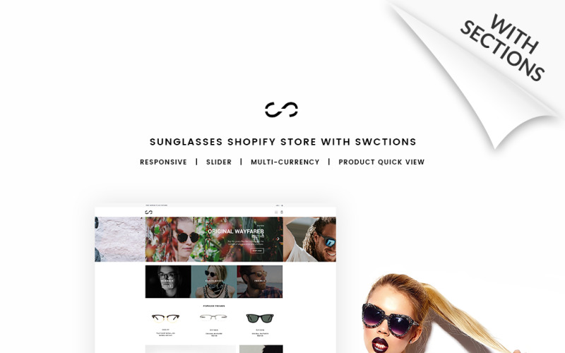 Адаптивный Shopify шаблон №64152 на тему мода