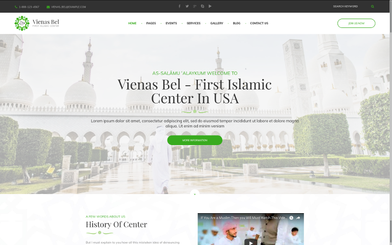 WordPress шаблон №73432 на тему ислам