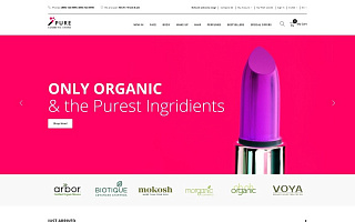 Адаптивный OpenCart шаблон №77290 на тему магазин косметики