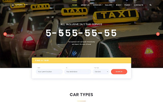 Адаптивный HTML шаблон №64430 на тему такси