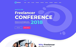Адаптивный HTML шаблон №76015 на тему организатор событий
