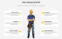 Адаптивный Joomla шаблон №67302 на тему строительные компании