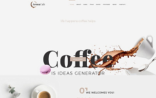 Адаптивный WordPress шаблон №68842 на тему кофейня