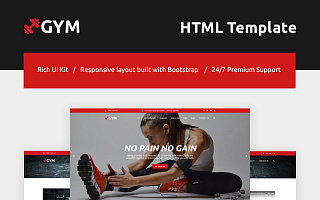 Адаптивный HTML шаблон №66235 на тему спортивный зал