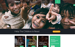 Адаптивный Joomla шаблон №67267 на тему детская благотворительность