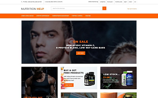Адаптивный OpenCart шаблон №77291 на тему спортивное питание