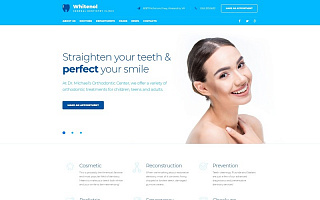 Адаптивный WordPress шаблон №64127 на тему стоматология