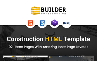 Адаптивный HTML шаблон №67461 на тему строительные компании